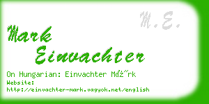 mark einvachter business card